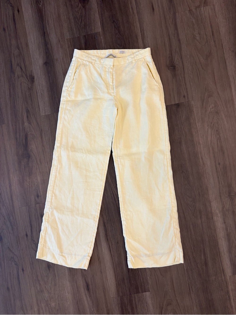Abercrombie and Fitch Light Yellow Linen pants